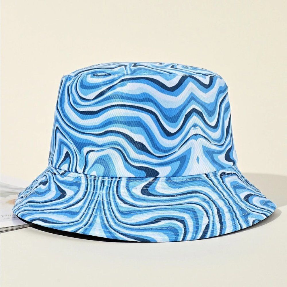 Blue Psychedelic Bucket Hat 